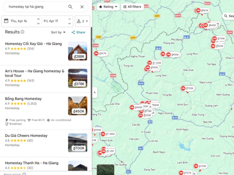 Dịch vụ Google Map Hà Giang thu hút lượng lớn khách du lịch