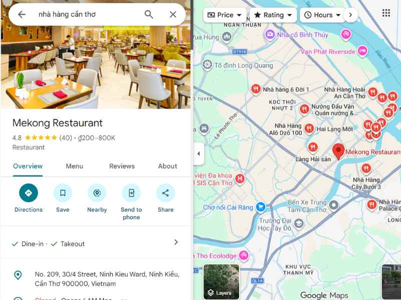 Dự án thực tế Google Map Cần Thơ được triển khai bởi đội ngũ BlvckMap