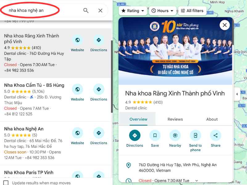 Dự án thực tế BlvckMap triển khai dịch vụ Google Map Nghệ An