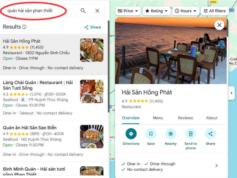 Dự án thực tế triển khai dịch vụ Google Map cho doanh nghiệp tại Phan Thiết