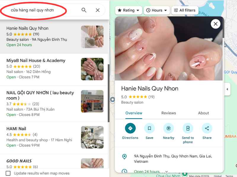 Dự án Google Map tại Quy Nhơn mà BlvckMap đã triển khai
